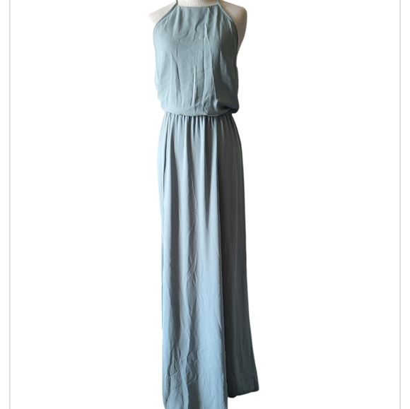 Show Me Your Mumu Halter Maxi Dress Side Slit Size XS - Picture 4 of 10
